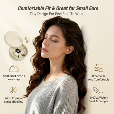 Morvera Mini Invisible Headphones Bluetooth 5.4