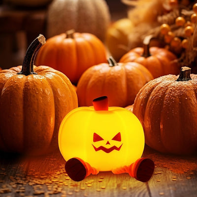 Cute LED Pumpkin Lamp - Halloween Theme