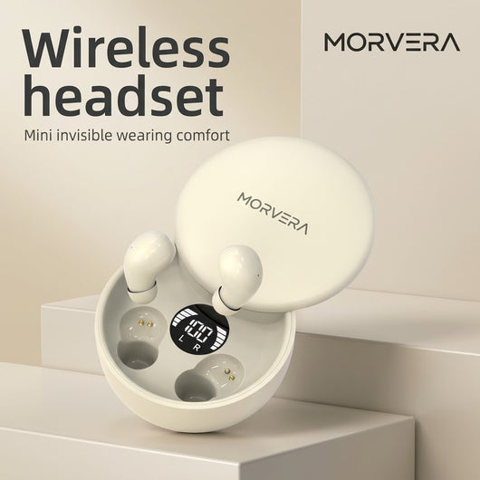 Morvera Mini Invisible Headphones Bluetooth 5.4