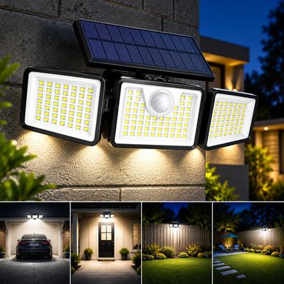 Morvera Solar Outdoor Security Spotlights