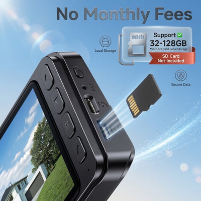 Wireless 1080P Video Doorbell with 4.3" Monitor