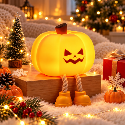 Cute LED Pumpkin Lamp - Halloween Theme