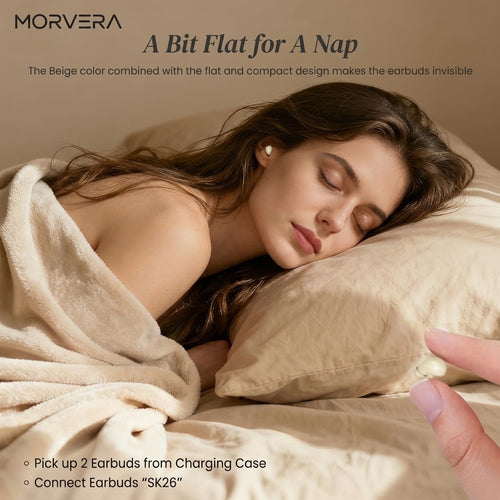 Morvera Mini Invisible Headphones Bluetooth 5.4