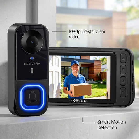 Wireless 1080P Video Doorbell with 4.3" Monitor