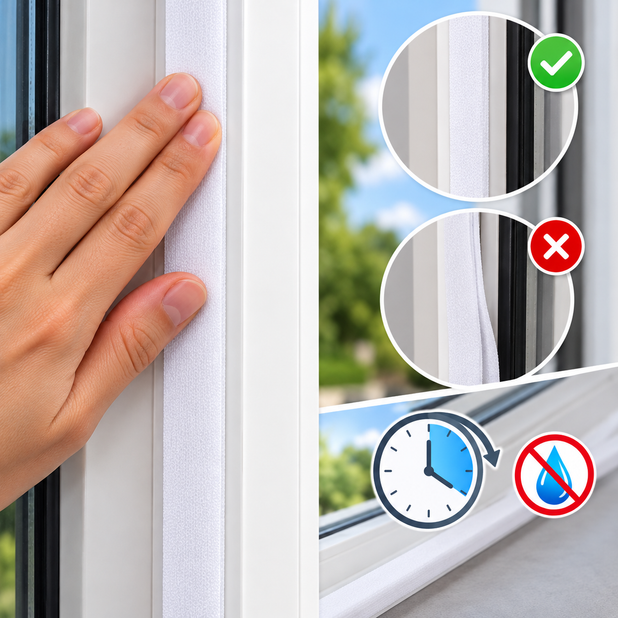 Secure the sealing strip