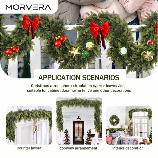 Real Touch Artificial Cedar Christmas Garlands