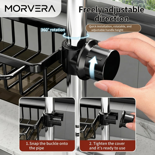Stainless Steel Over Faucet Sink Organizer Rack
