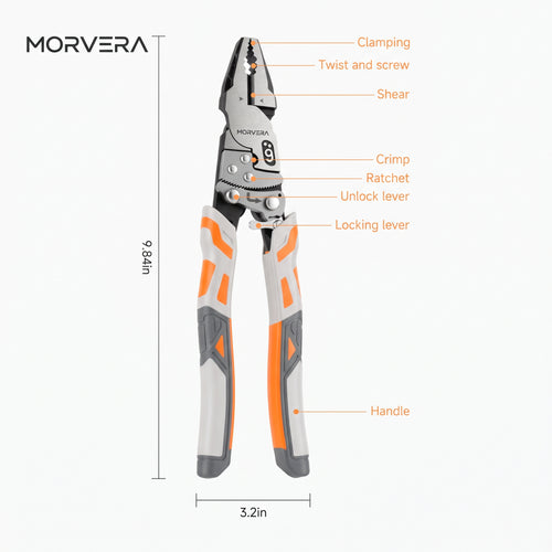 Heavy-Duty Self-Locking Ratchet Grip Pliers