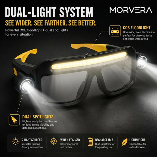 Rechargeable COB LED Headlamp Glasses