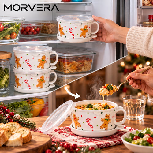 4-Piece Ceramic Mug Meal Set