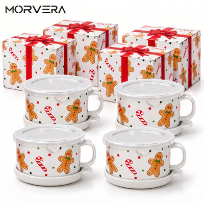 4-Piece Ceramic Mug Meal Set