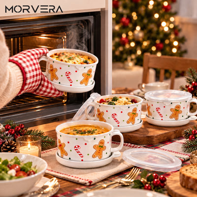 4-Piece Ceramic Mug Meal Set