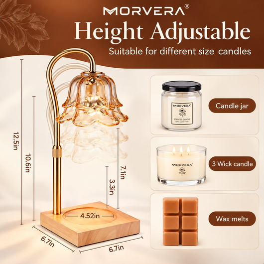 Lily Flower Adjustable Candle Warmer Lamp