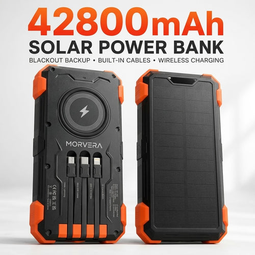 Morvera 42800 mAh Solar Charger Power Bank