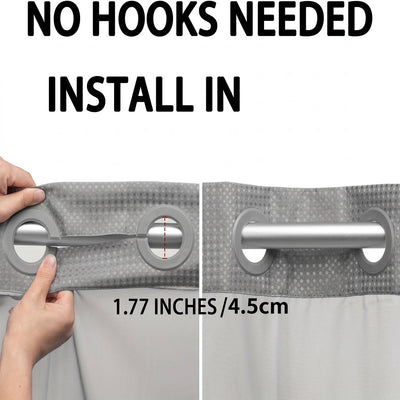 No-Hook Waffle Weave Shower Curtain