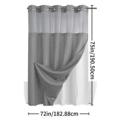 No-Hook Waffle Weave Shower Curtain