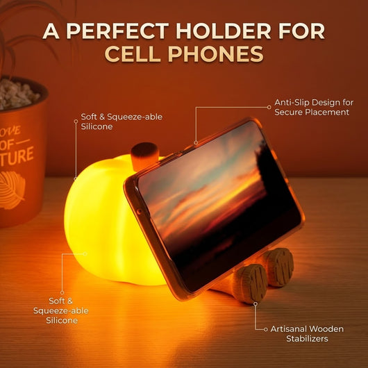 Cute LED Pumpkin Lamp - Halloween Theme