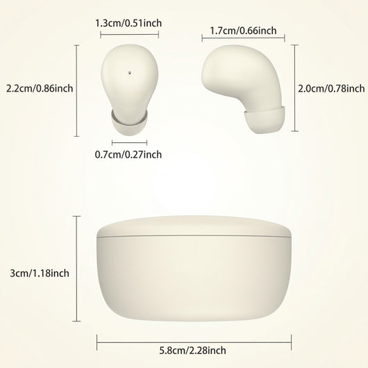 Morvera Mini Invisible Headphones Bluetooth 5.4