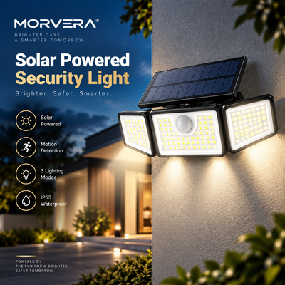 Morvera Solar Outdoor Security Spotlights