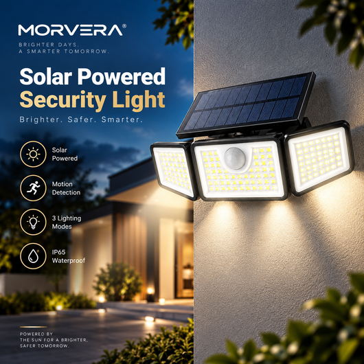 Morvera Solar Outdoor Security Spotlights