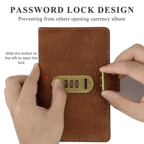 A6 Locking Currency Collector Book