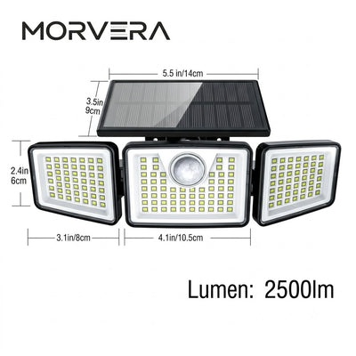 Morvera Solar Outdoor Security Spotlights