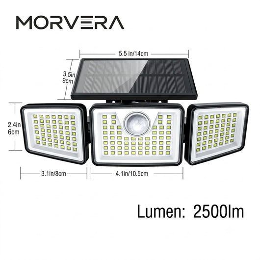 Morvera Solar Outdoor Security Spotlights